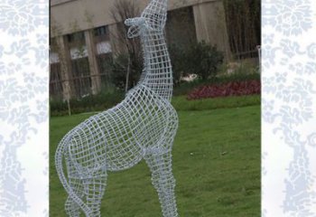 温州外观精美的不锈钢长颈鹿雕塑