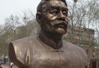 温州鲁迅胸像名人铜雕是中领雕塑公司定制的一款…