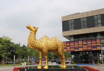 温州闪亮可爱的不锈钢骆驼雕塑