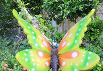 温州中领雕塑蝴蝶情缘彩绘雕塑，由专业艺术家制…