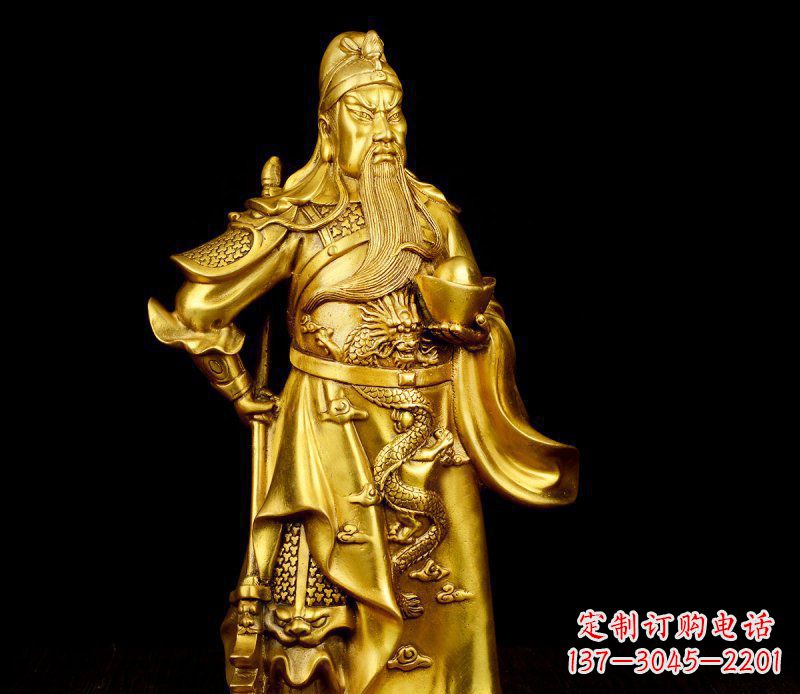 温州关公铜雕,传承古典传统