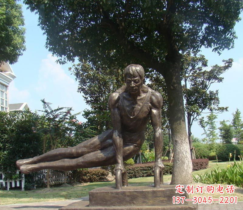 温州集运动员精神于一身的铜雕