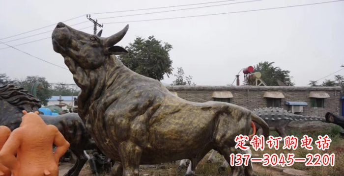 温州令人惊叹的牛铜雕塑