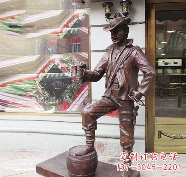 温州别具特色的牛仔铜雕