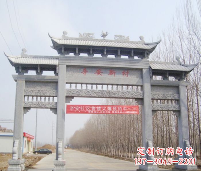 温州牌坊三门石雕,品质无双