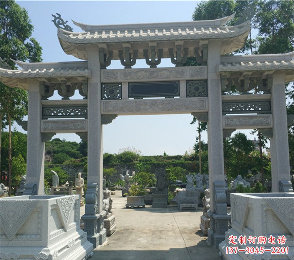温州全国厂家特制农村石牌坊雕塑