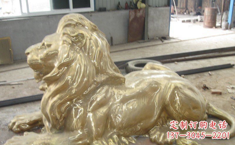温州高雅凝金,西洋狮子铜雕来自中领雕塑