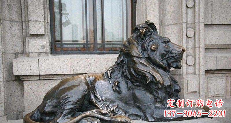 温州心动不如行动,西洋狮子铜雕真实还原精美