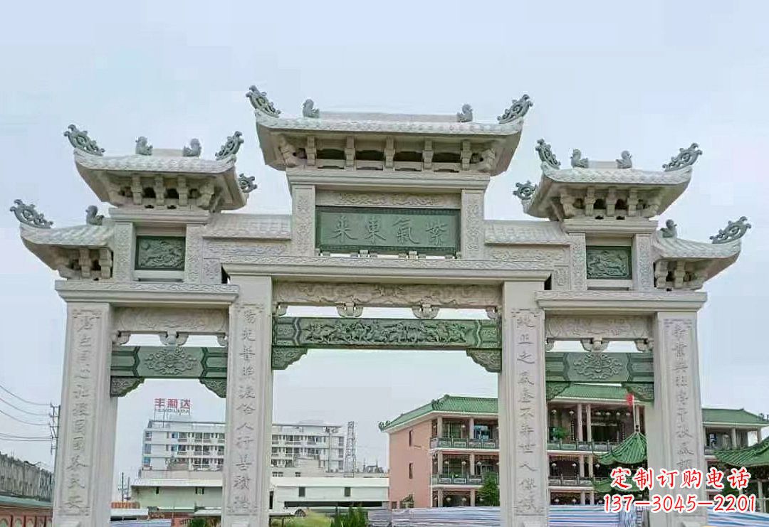 温州精美的牌楼石雕雕塑