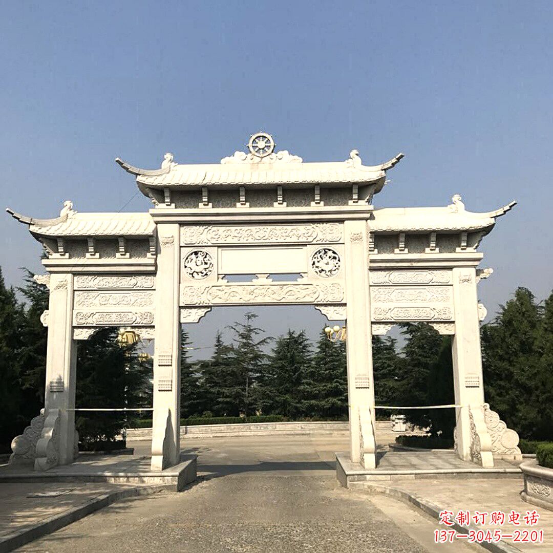 温州精致牌坊柱座石雕服务,古色古香装点璀璨文化