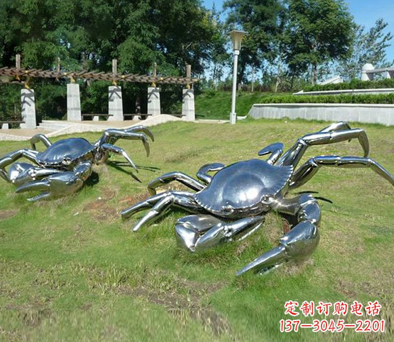 温州精美不锈钢螃蟹雕塑