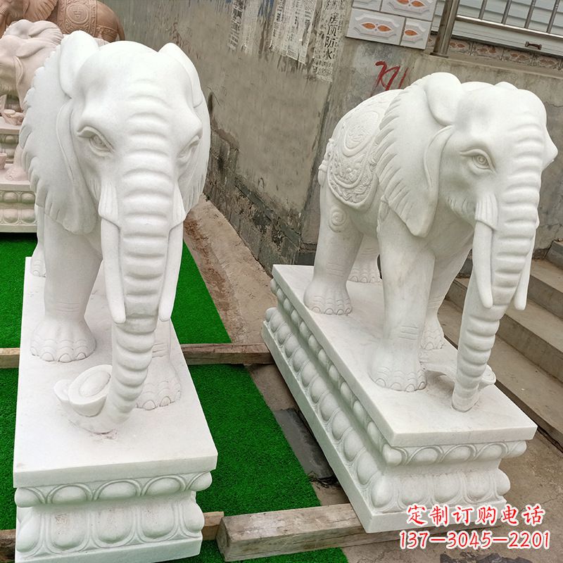 温州中领雕塑推出的天然石头大象雕塑,雕塑形象…