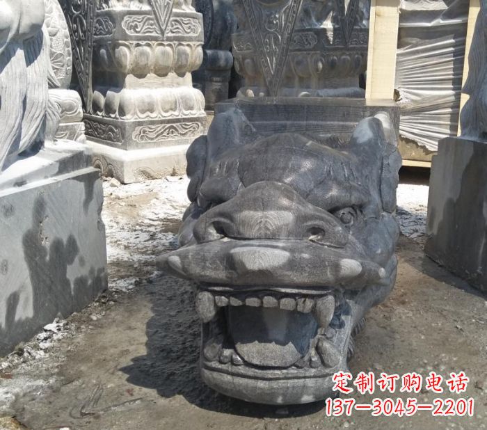 温州传承巨龙传说的高品质龙头雕塑