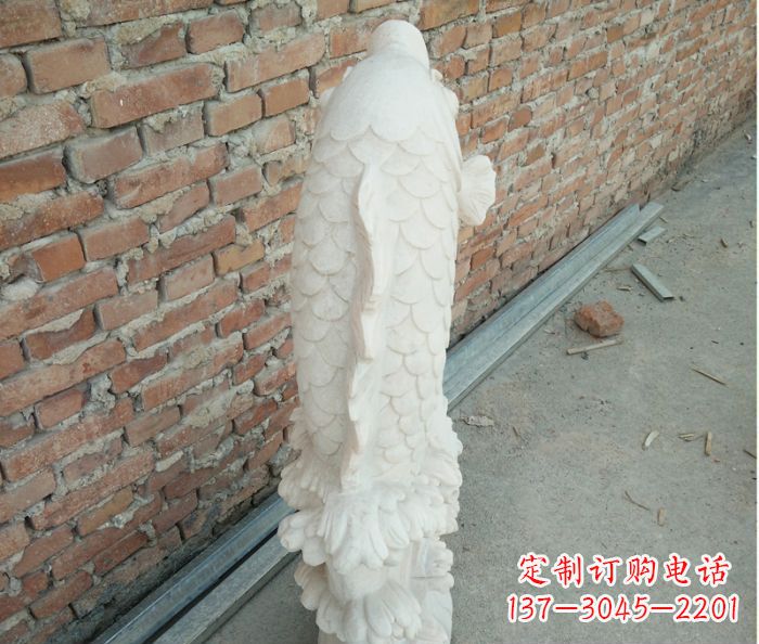 温州华丽而高雅,精美绝伦的喷水鲤鱼公园石雕
