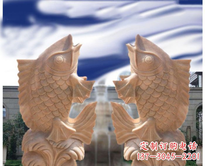 温州中领雕塑设计定制精美鲤鱼雕塑