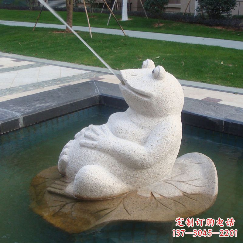 温州无边界精致艺术——喷水青蛙石雕