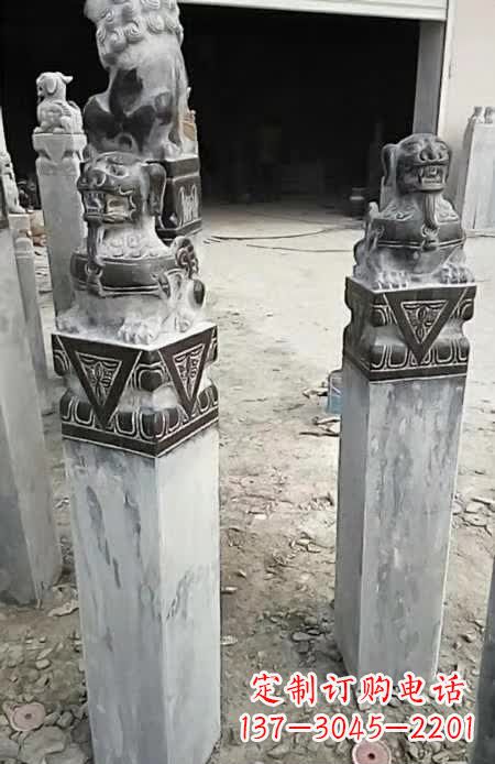 温州精美的貔貅栓马桩雕塑