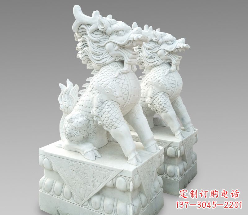 温州释迦牟尼麒麟石雕,吸煞驱邪