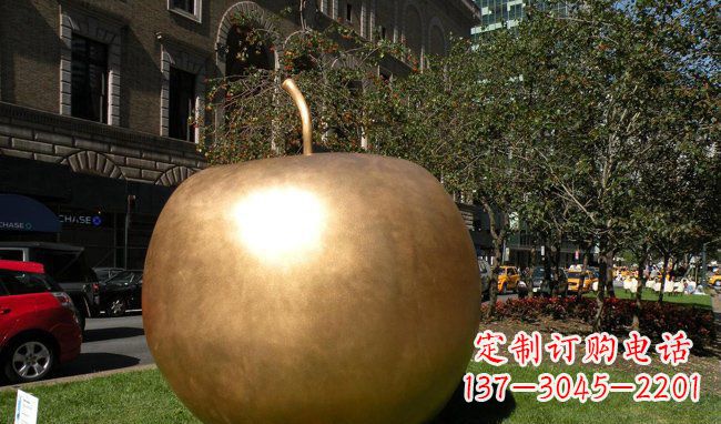 温州苹果城市景观铜雕