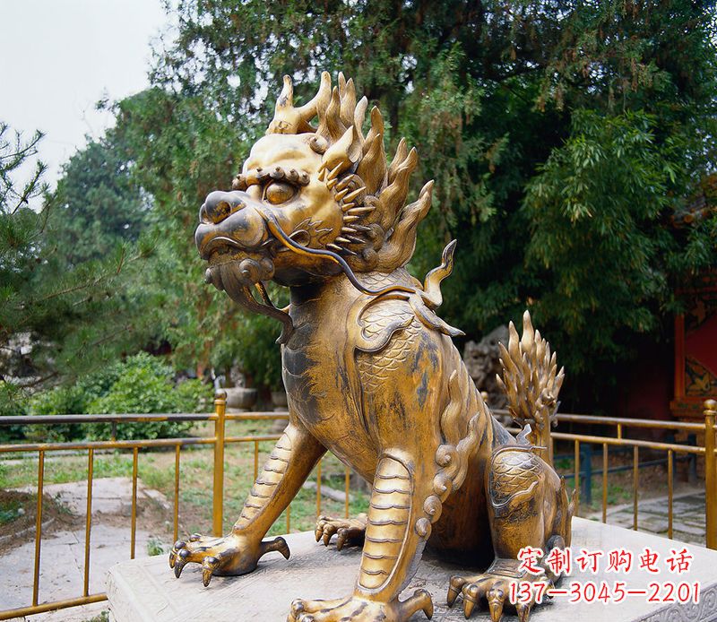 温州精美雕刻,令人叹为观止的麒麟铸铜雕塑