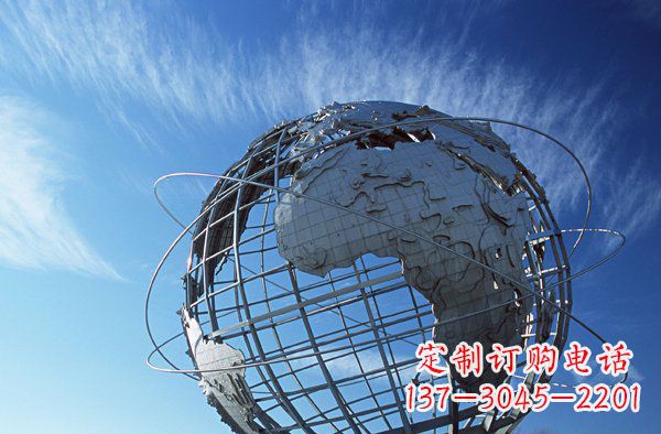 温州把美好的海洋融入您的空间,让心灵被洗涤--不锈钢大型地球雕塑
