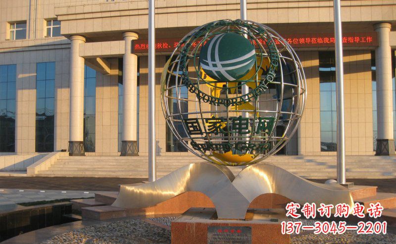 温州精工打造,全球通用的不锈钢地球雕塑