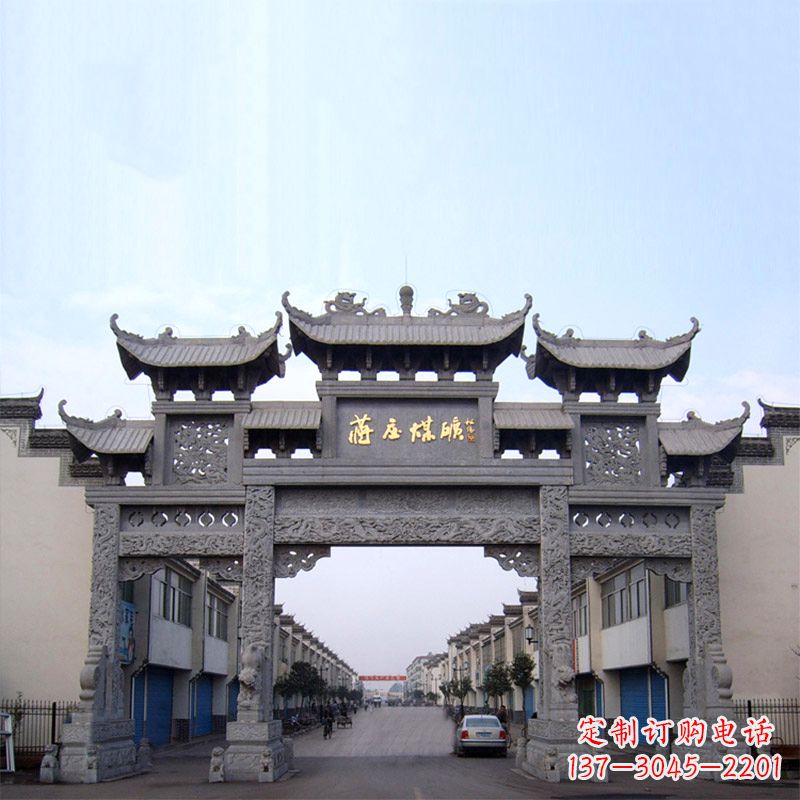 温州让古典艺术绽放在您的家园中——中领雕塑仿古石雕牌楼