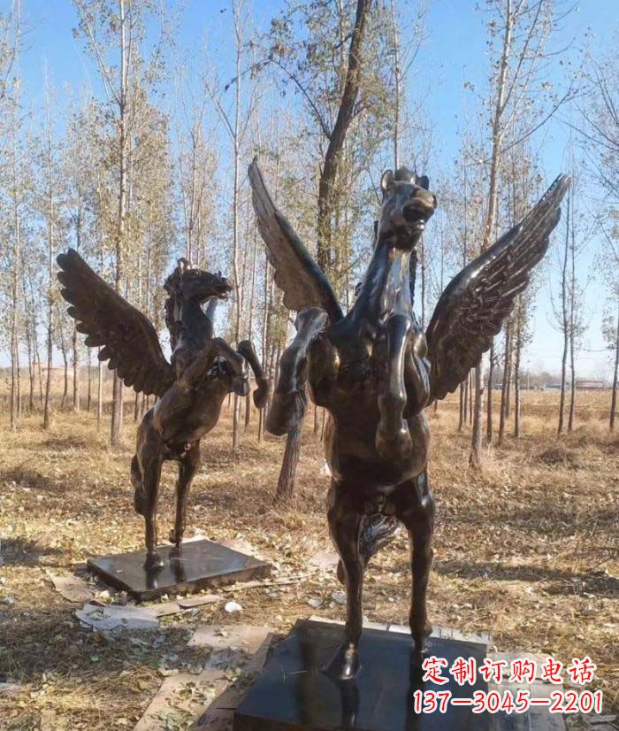 温州优雅传神的飞马铜雕