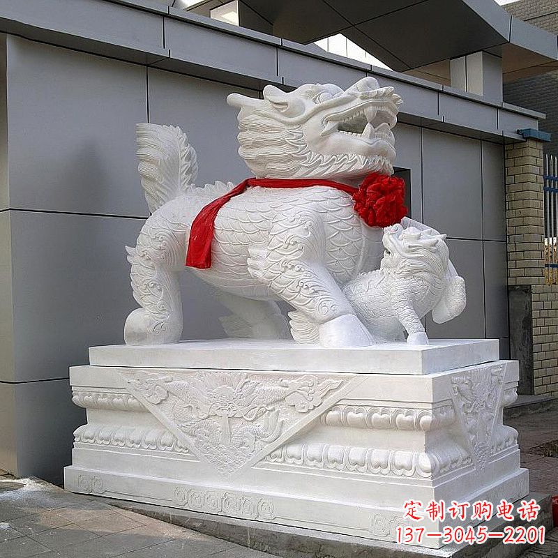 温州超精美的中国麒麟石雕