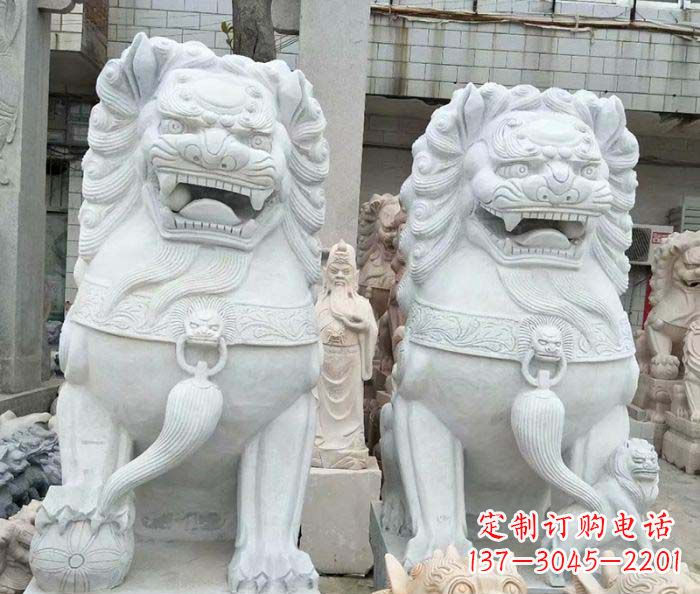 温州精美大理石狮子雕塑
