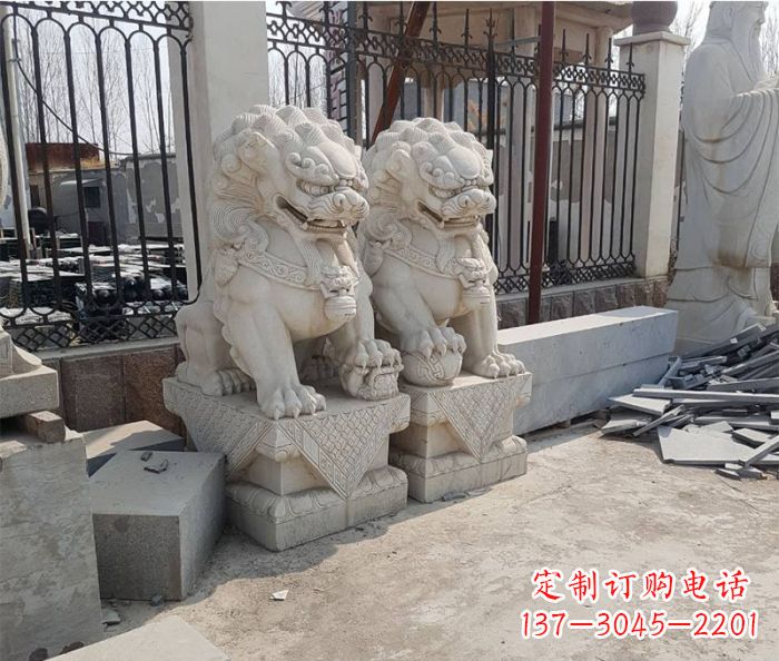 温州大理石狮子雕塑,充满豪迈气派