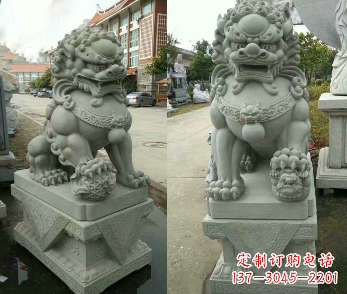 温州大理石狮子石雕——雕塑定制中的艺术精品
