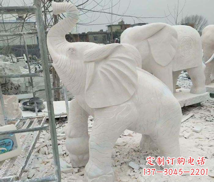 温州企业景观招财大象雕塑