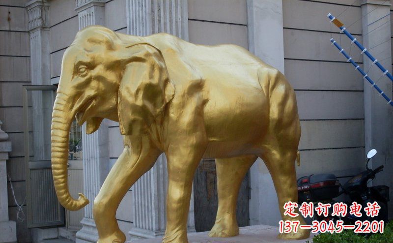 温州中领雕塑：精美的大象铜雕