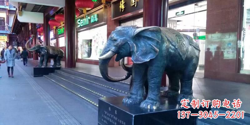 温州精美大象铜雕，传承古代工艺