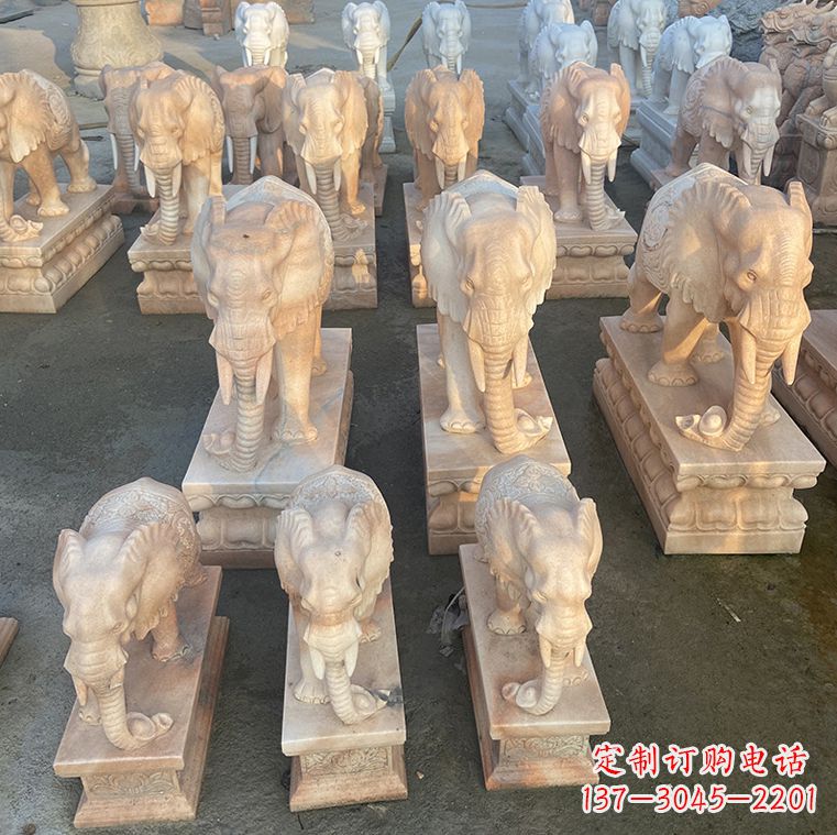 温州翘鼻大象石雕,传承经典浓烈之美