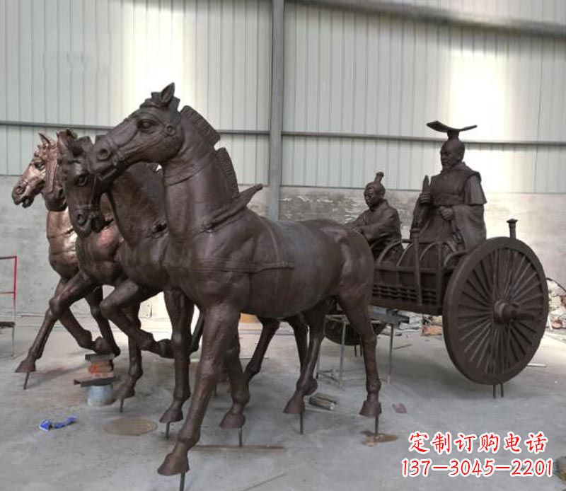 温州马车雕塑-传承秦朝历史文化