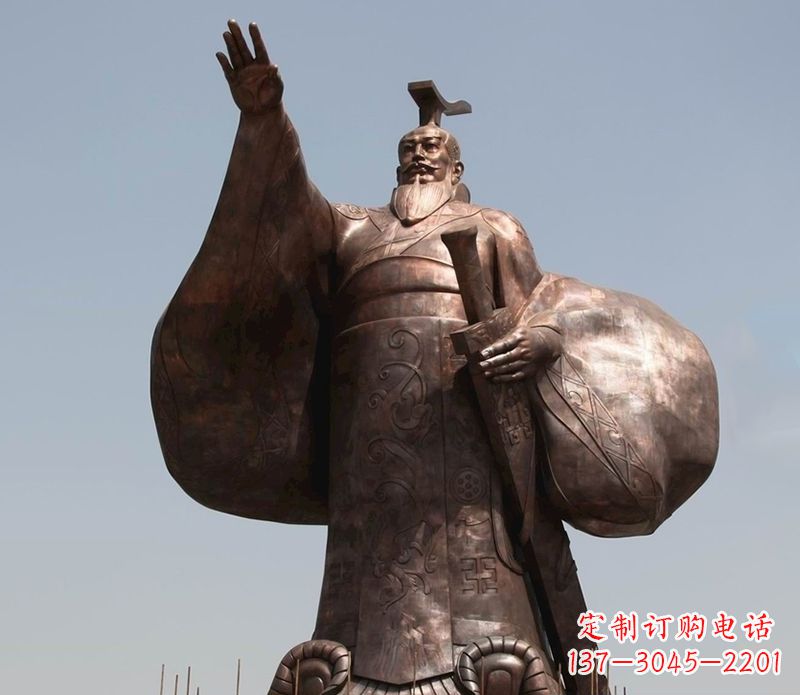 温州秦始皇铜雕精美塑像,让历史回溯至您身边