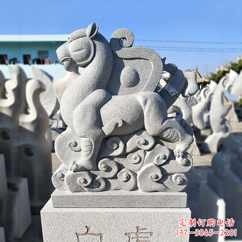 温州精美动物雕塑——上古四神兽石雕之白虎