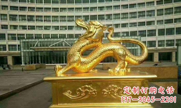 温州正宗青龙铜雕,精致细腻的艺术品