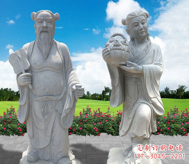 温州青石八仙过海石雕永久保存您心中的传统宗族魅力