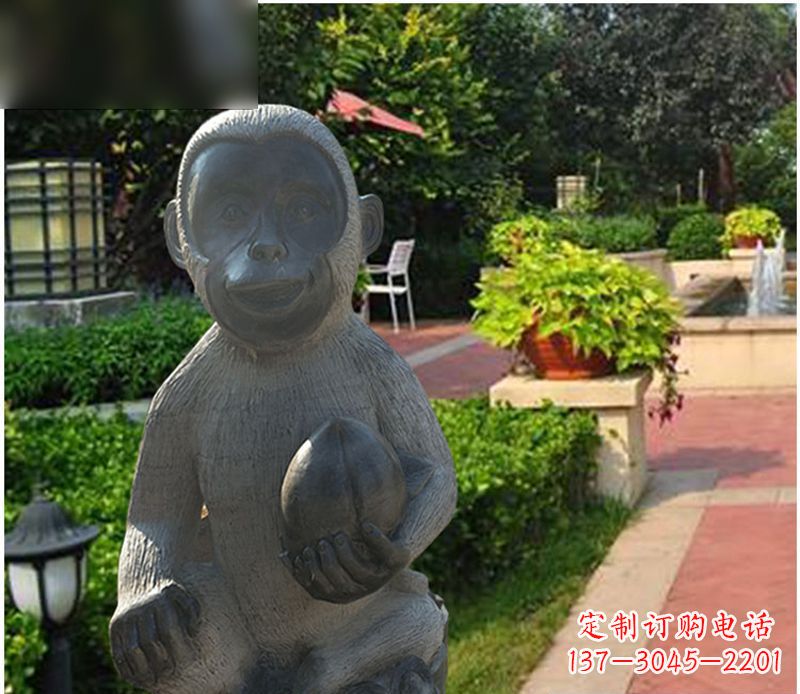 温州青石猴雕塑:尽显可爱的童趣