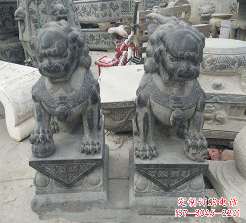 温州传承传统,精致青石狮子雕塑