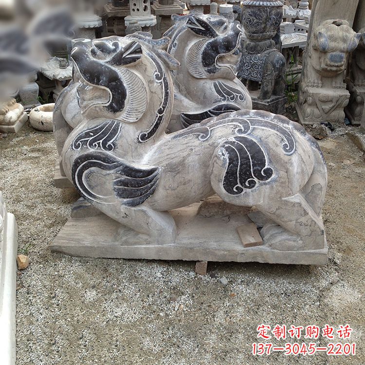 温州手工精雕青石貔貅雕塑