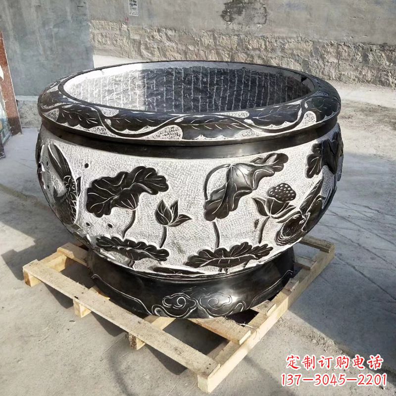 温州欣赏古典韵味,青石仿古水缸雕塑尽显典雅