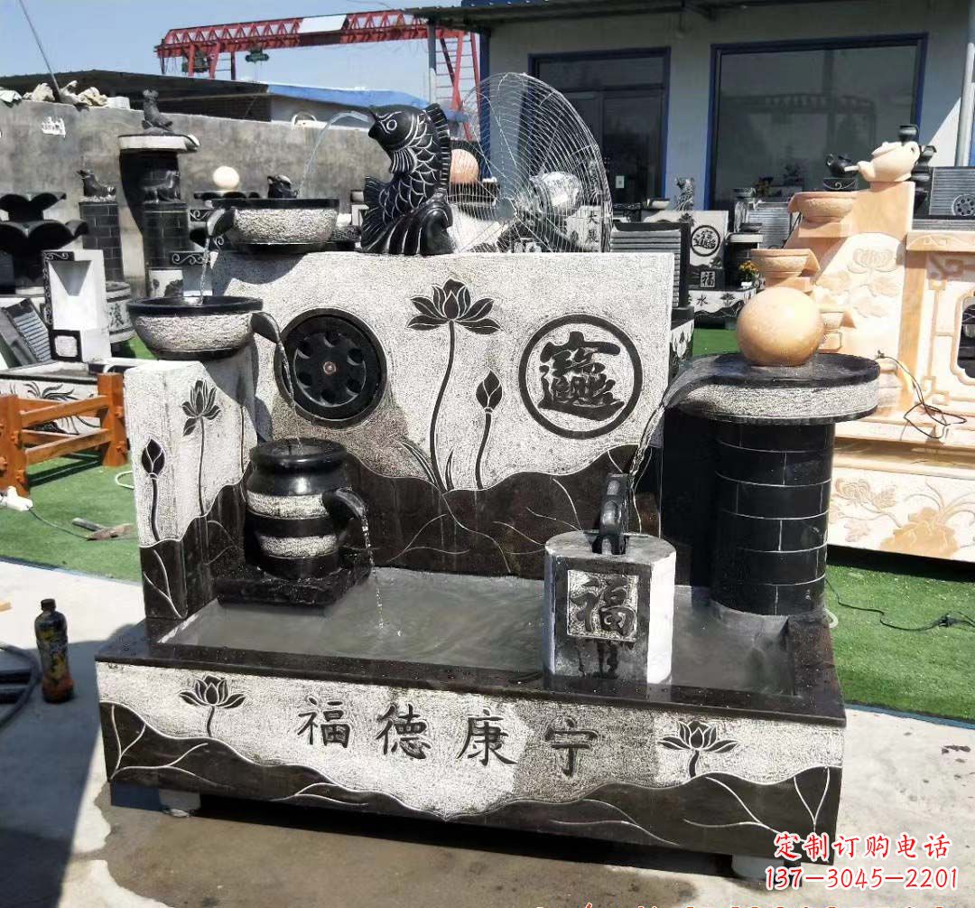 温州青石水池石雕——美丽水中景观