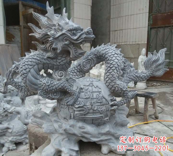 温州传统文化的艺术品——青石龙雕塑