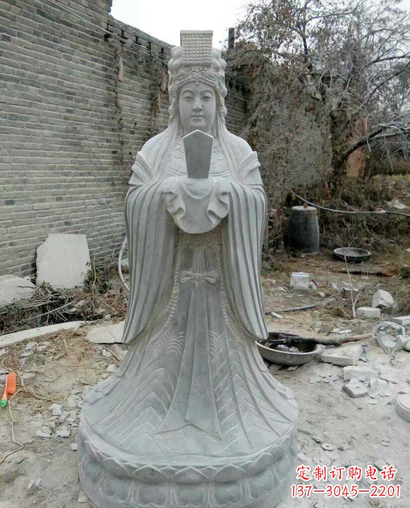 温州青石妈祖神像雕塑,传承中华民族精神