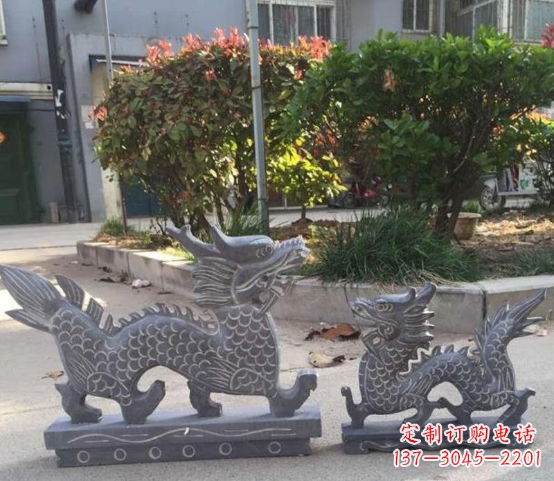 温州青石雕刻母子龙是由中领雕塑工厂家生产的一…