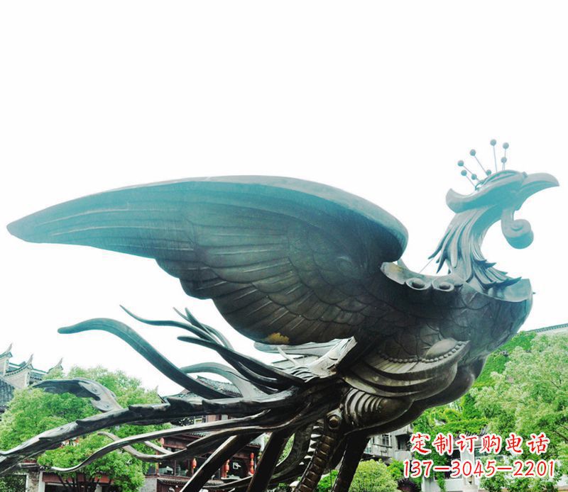 温州青铜凤凰雕塑,传承古典魅力